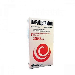Парацетамол супп 250мг N10 (Альтфарм)