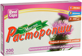 Расторопши масло холод отжим капс 300мг N200 (РеалКапс)