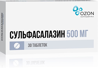 Сульфасалазин таб п/пл/о 500мг N30 (Озон)