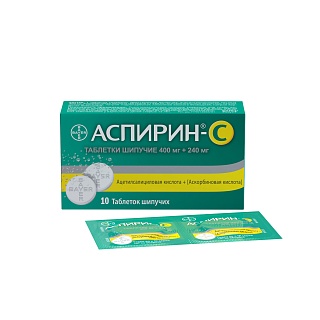 Купить аспирин-с таб шип 400мг n10 (байер) Аспирин-С таб шип 400мг N10 (Байер)
