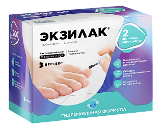 Экзилак лак д/ногтей фл 10г N2+пилочка N30 (Вертекс)
