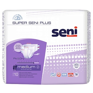 Сени Подгузники д/взр Super Seni Plus Medium N10 (БеллаДон)