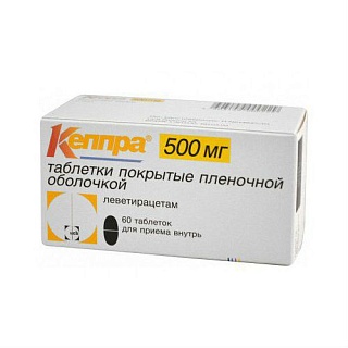 Кеппра таб п/пл/о 500мг N60 (ЮСБ)